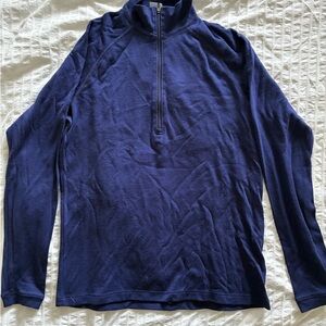Ibex Deep Blue Zip-Up Sweater